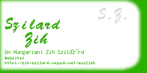 szilard zih business card